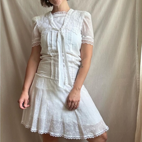 Vintage Gunne Sax Victorian Sailor Drop Waist Dress - Picture 1 of 6